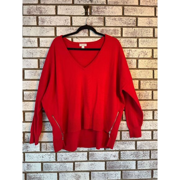 Bisou Bisou Tops - Red Sweater